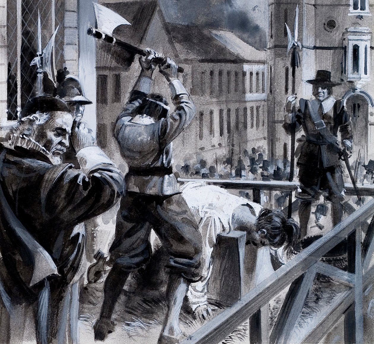 A execução do rei Carlos I em Whitehall, 30 de janeiro de 1649 de Andrew Howat