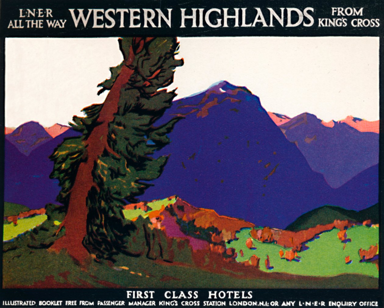 Terras Altas Ocidentais - Hotéis de Primeira Classe - British Poster, c1926 de Andrew Johnson