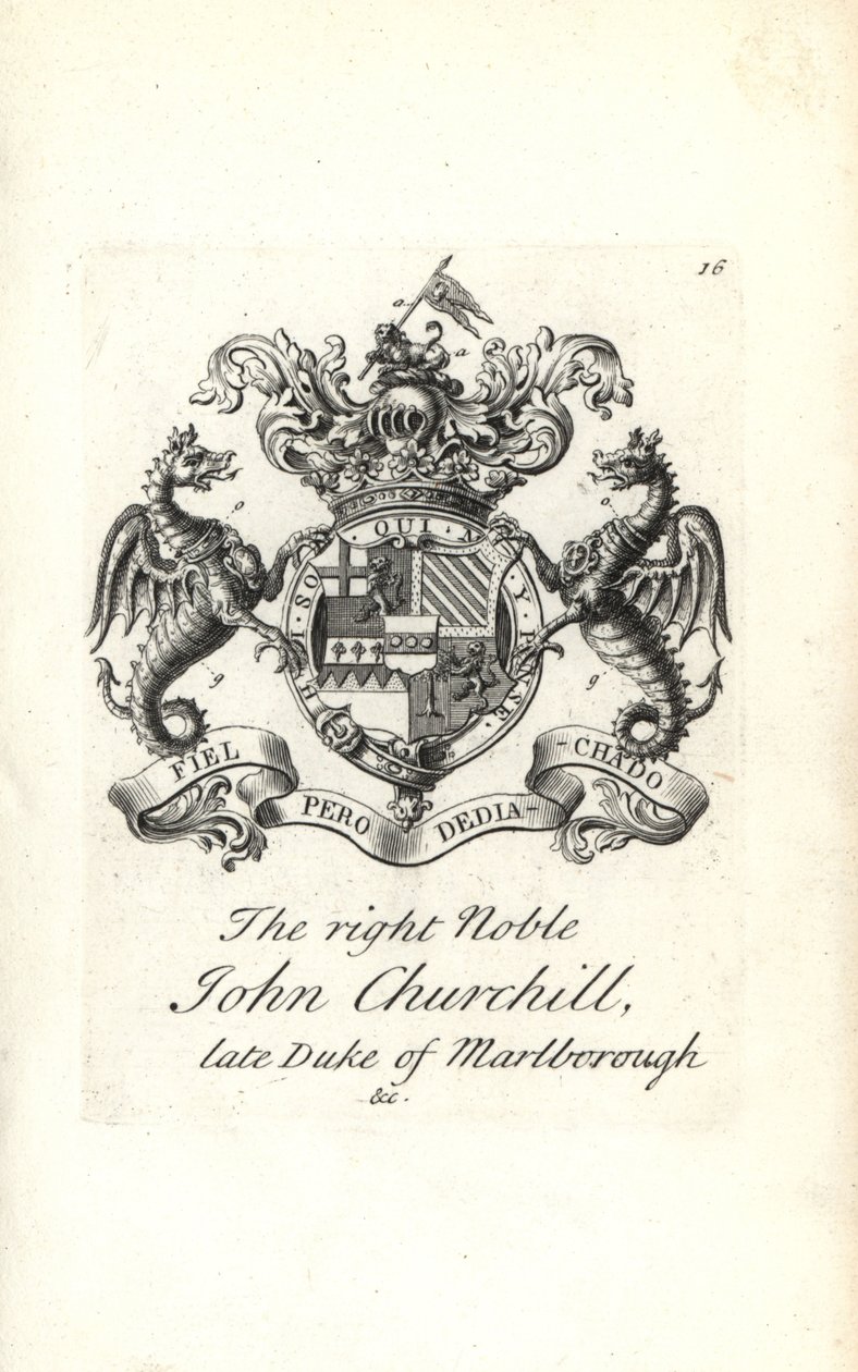 Brasão e brasão do nobre John Churchill de Andrew Johnston
