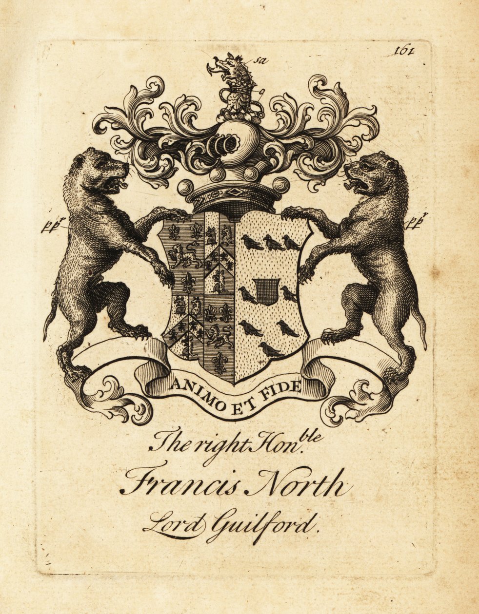 Brasão do Honorável Francis North, Lord Guilford, 2º Barão Guilford de Andrew Johnston