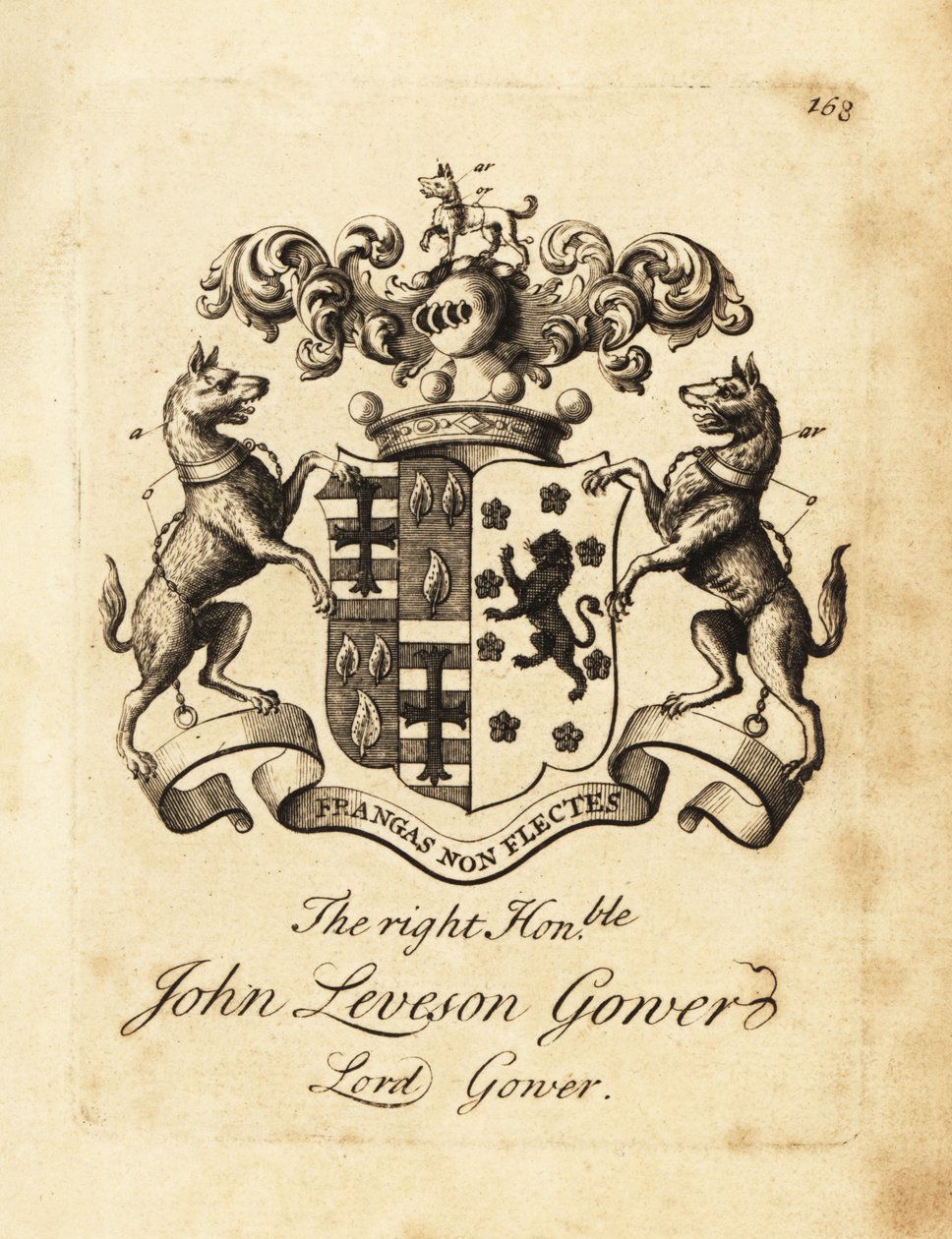 Brasão do Honorável John Leveson Gower, Lord Gower de Andrew Johnston
