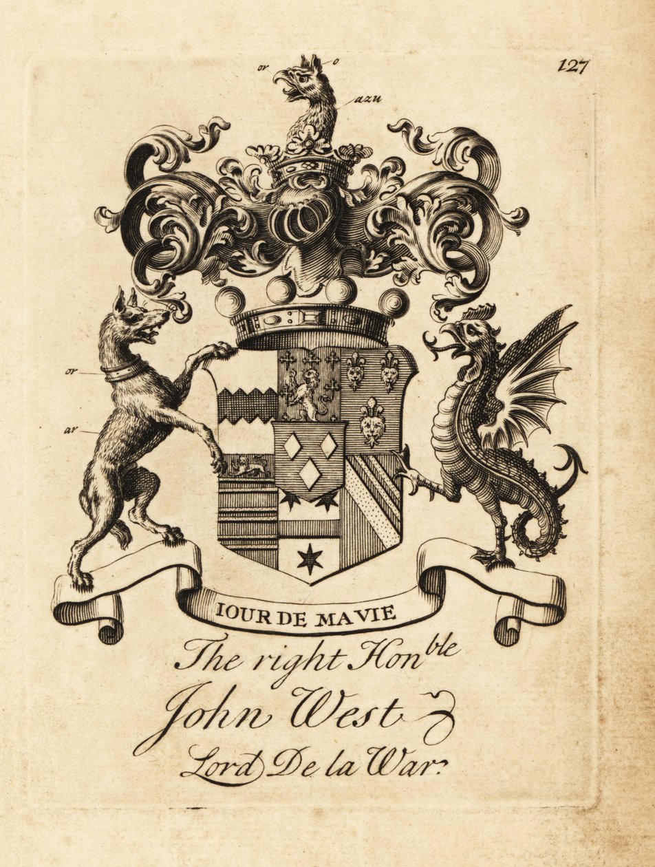 Escudo de armas do honorável John West de Andrew Johnston