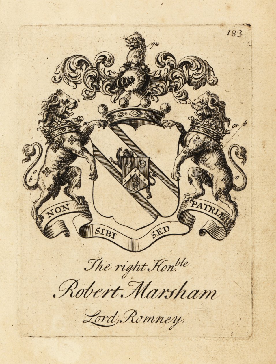 Brasão do Honorável Robert Marsham, Lord Romney de Andrew Johnston