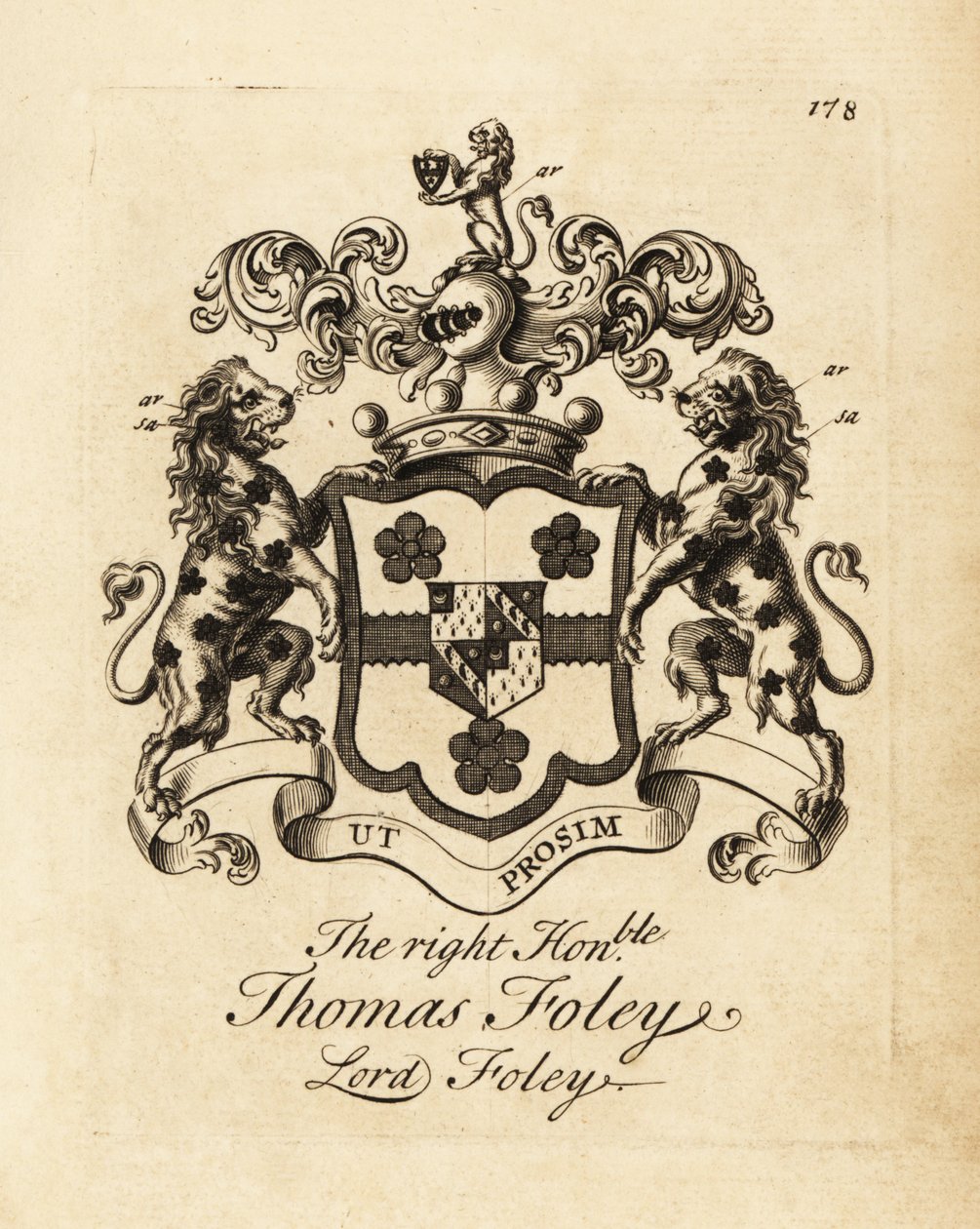 Brasão do Honorável Thomas Foley, Lorde Foley de Andrew Johnston