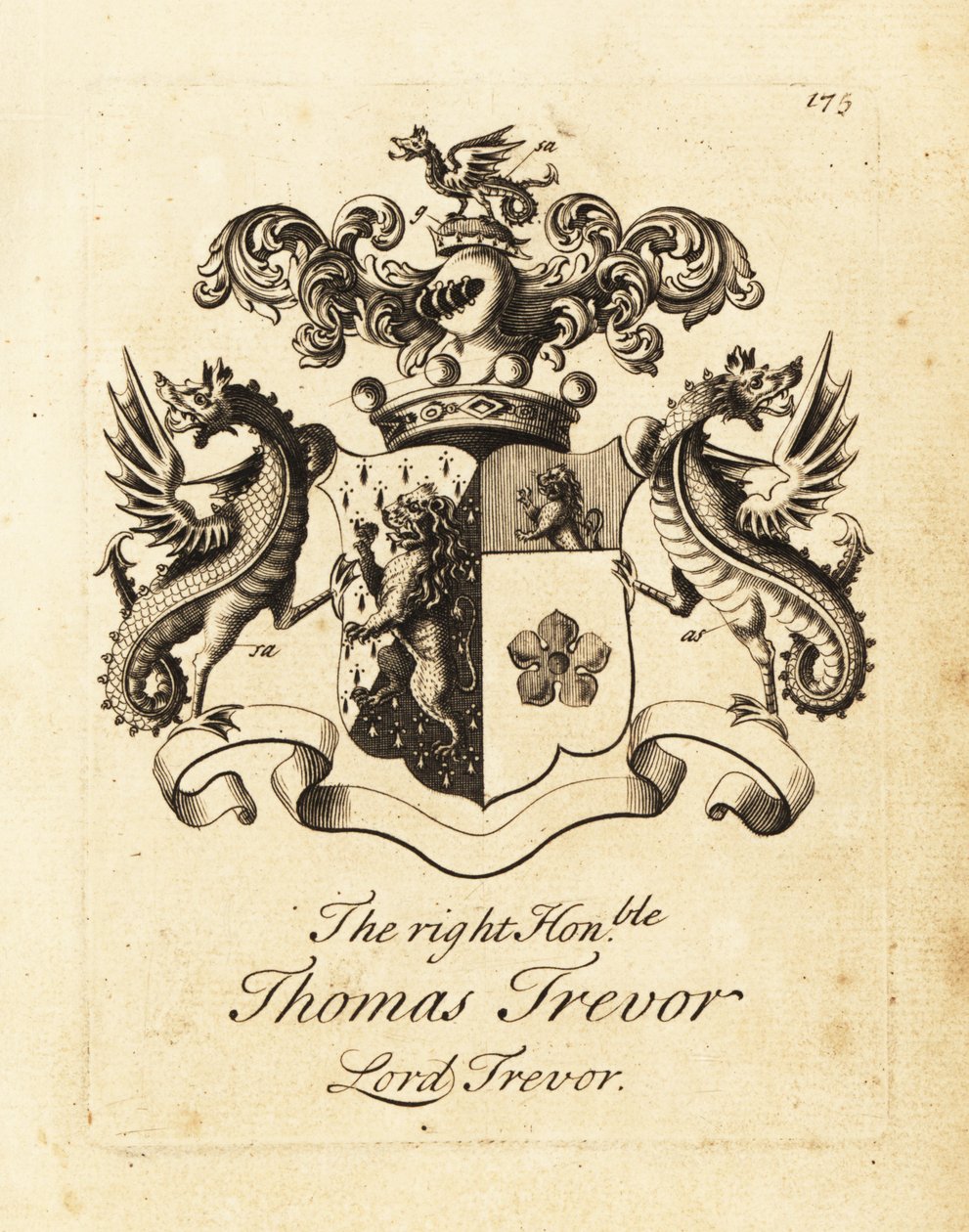 Brasão do Honorável Thomas Trevor, Lord Trevor de Andrew Johnston