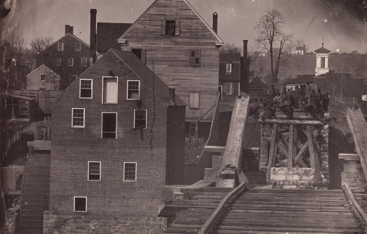 Fim da ponte após o ataque de Burnside, Fredericksburg, Virgínia de Andrew Joseph Russell