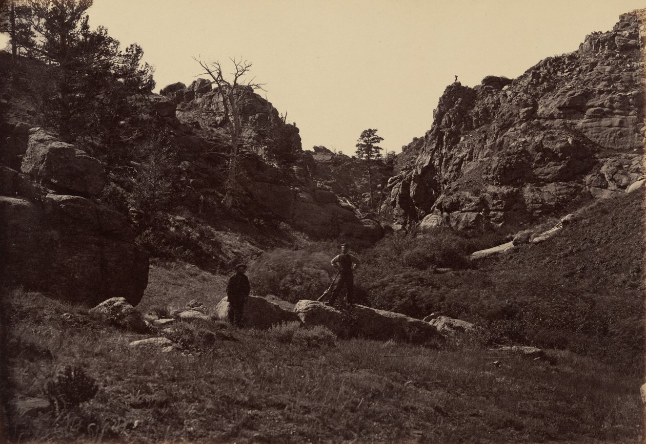 Placa 10. Portão do Diabo, Cânion de Dale Creek, 1869 (foto) de Andrew Joseph Russell