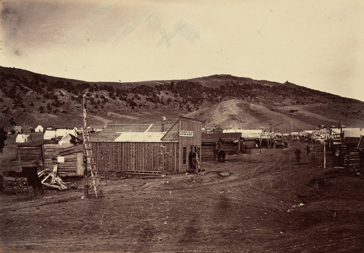 Placa 29. Cidade de Bear River, perto dos campos de carvão, 1869 (foto) de Andrew Joseph Russell