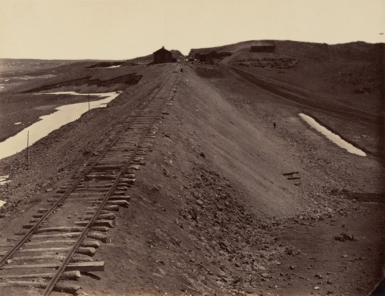 Placa 2. Cânion de Granito, a partir do Tanque de Água, 1869 (foto) de Andrew Joseph Russell