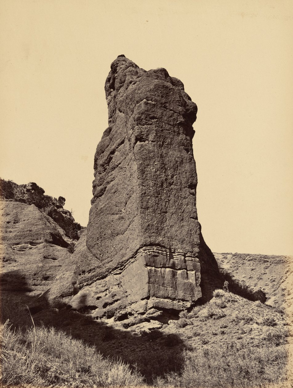 Placa 31. Pedra do Monumento, Boca do Cânion do Eco, 1869 (foto) de Andrew Joseph Russell