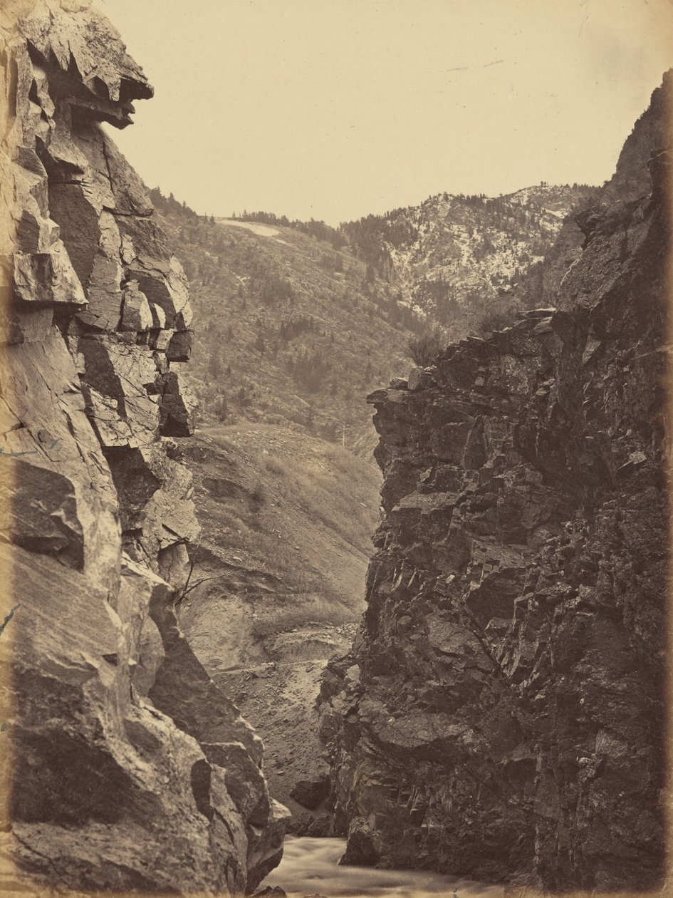 Placa 40. Porta do Diabo, Cânone Weber, 1869 (foto) de Andrew Joseph Russell