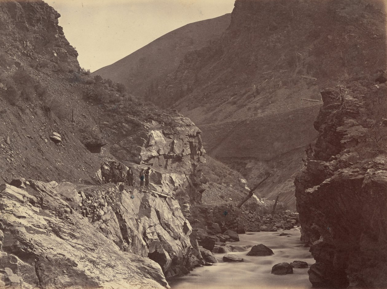 Placa 41. Weber Canon, a partir da Porta do Diabo, 1869 (foto) de Andrew Joseph Russell