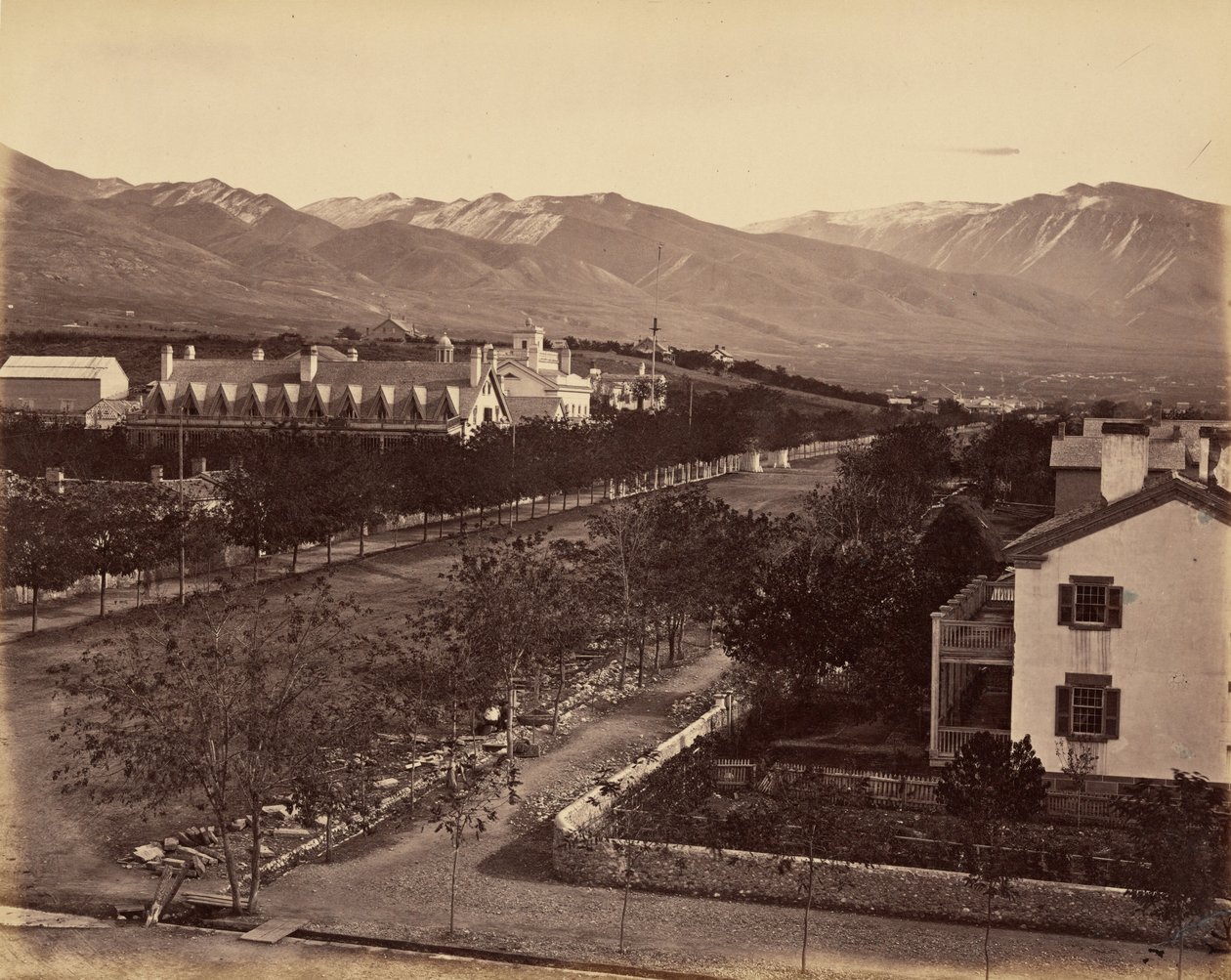 Placa 47. Residência de Brigham Young, 1869 (foto) de Andrew Joseph Russell
