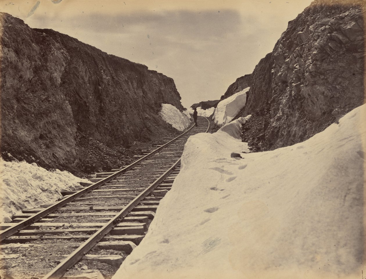 Placa 5. Corte de Hall, 1869 (foto) de Andrew Joseph Russell