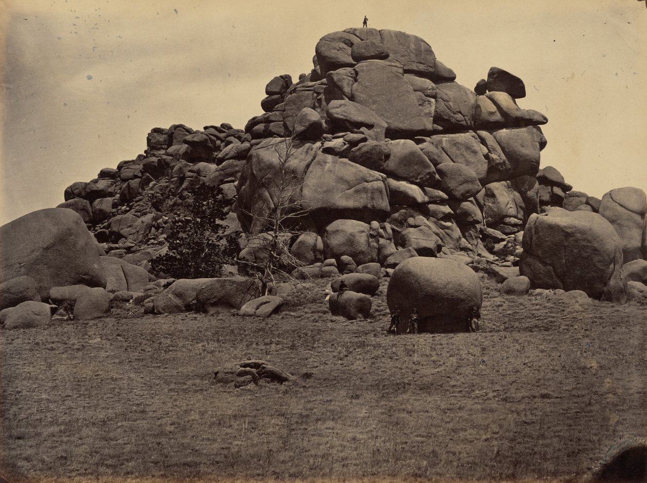 Placa 6. Rocha da Caveira, 1869 (foto) de Andrew Joseph Russell