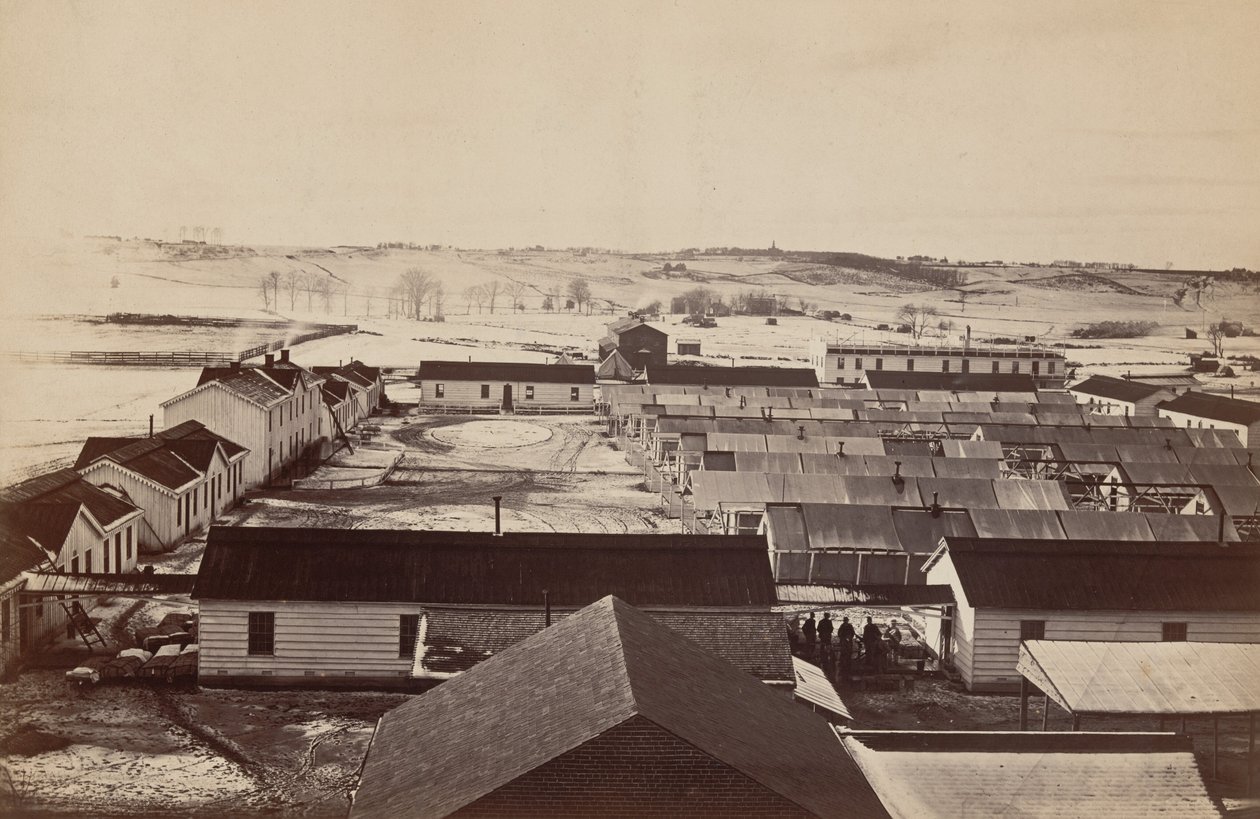 Hospital Sickel, vista em direcção ao Seminário de Fairfax, Alexandria, Virgínia de Andrew Joseph Russell