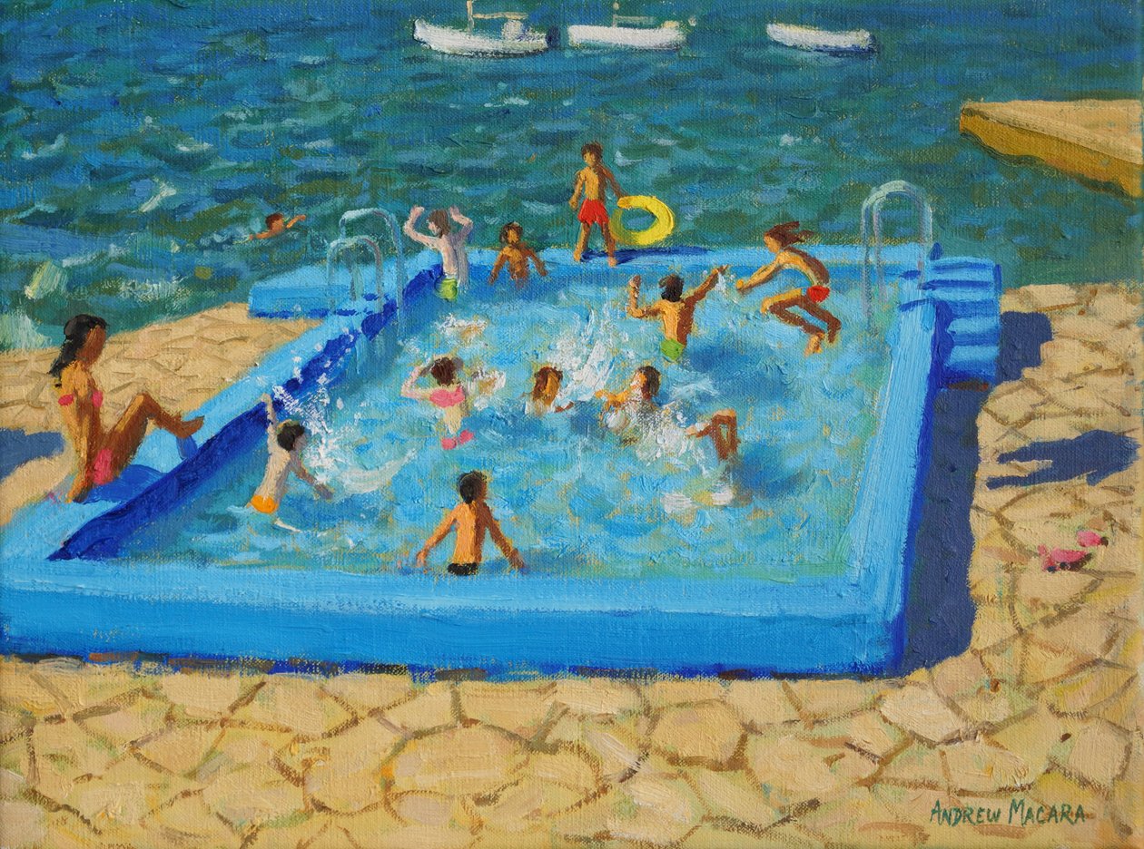 Piscina azul, Vrsar, Croácia, 2017, de Andrew Macara