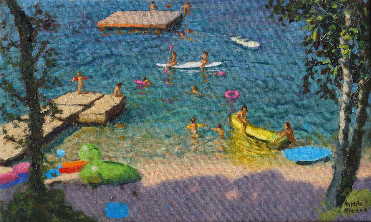 Canoas,Croácia,(óleo sobre tela) de Andrew Macara