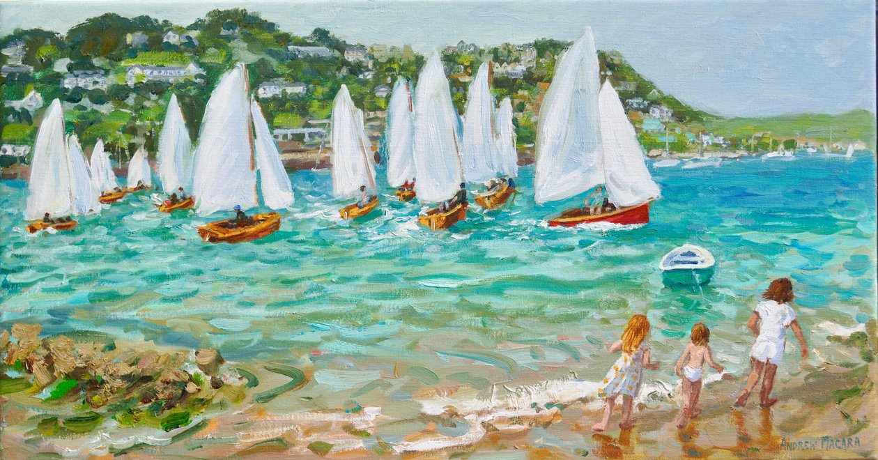 Perseguindo os barcos, Salcombe, 2018, de Andrew Macara