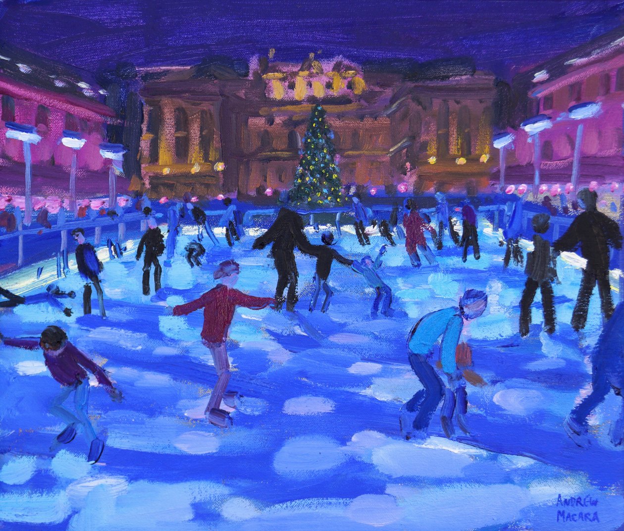 Patinadores noturnos, Somerset House, 2015, de Andrew Macara