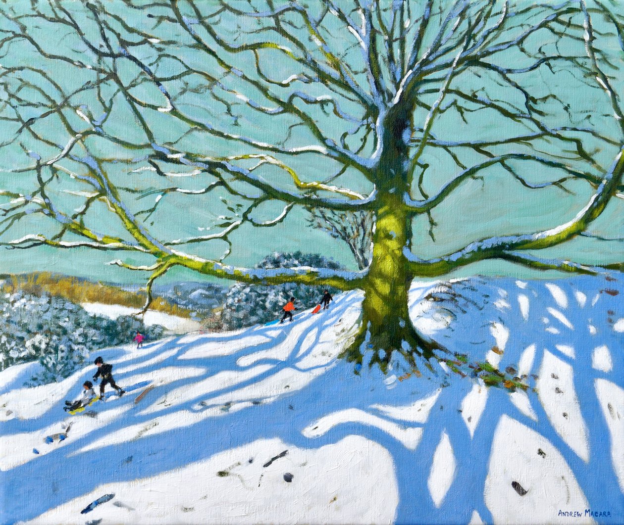Árvore mãe, Idridgehay, Belper, 2022 (óleo sobre tela) de Andrew Macara