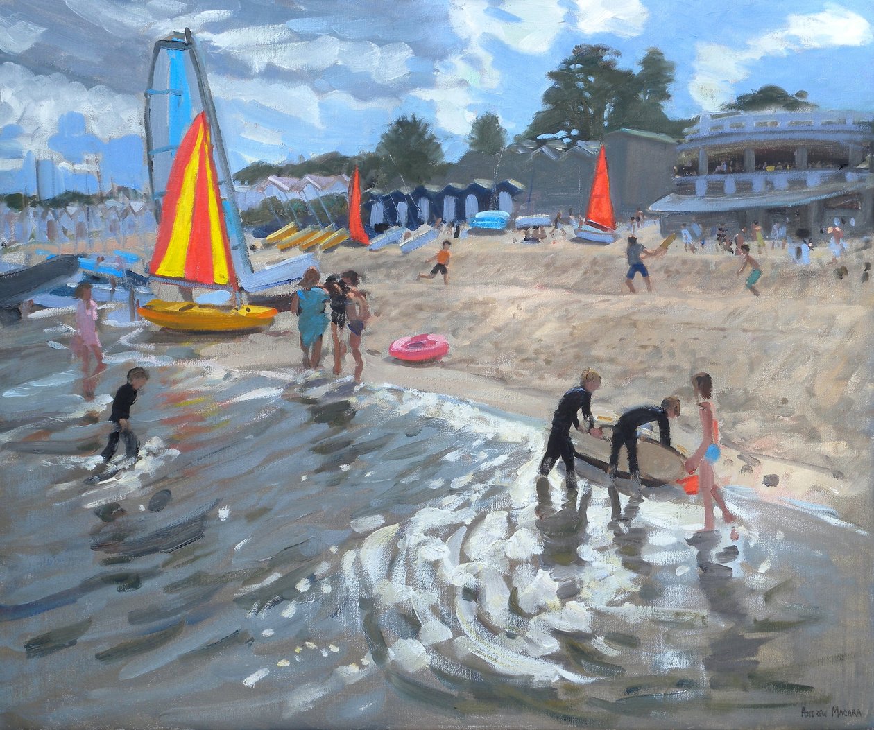 Barcos à vela, 2009 (óleo sobre tela) de Andrew Macara