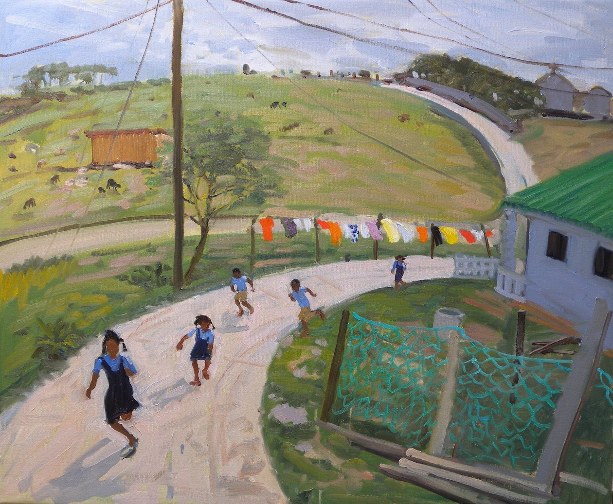 Crianças em idade escolar, 2011 (óleo sobre tela) de Andrew Macara