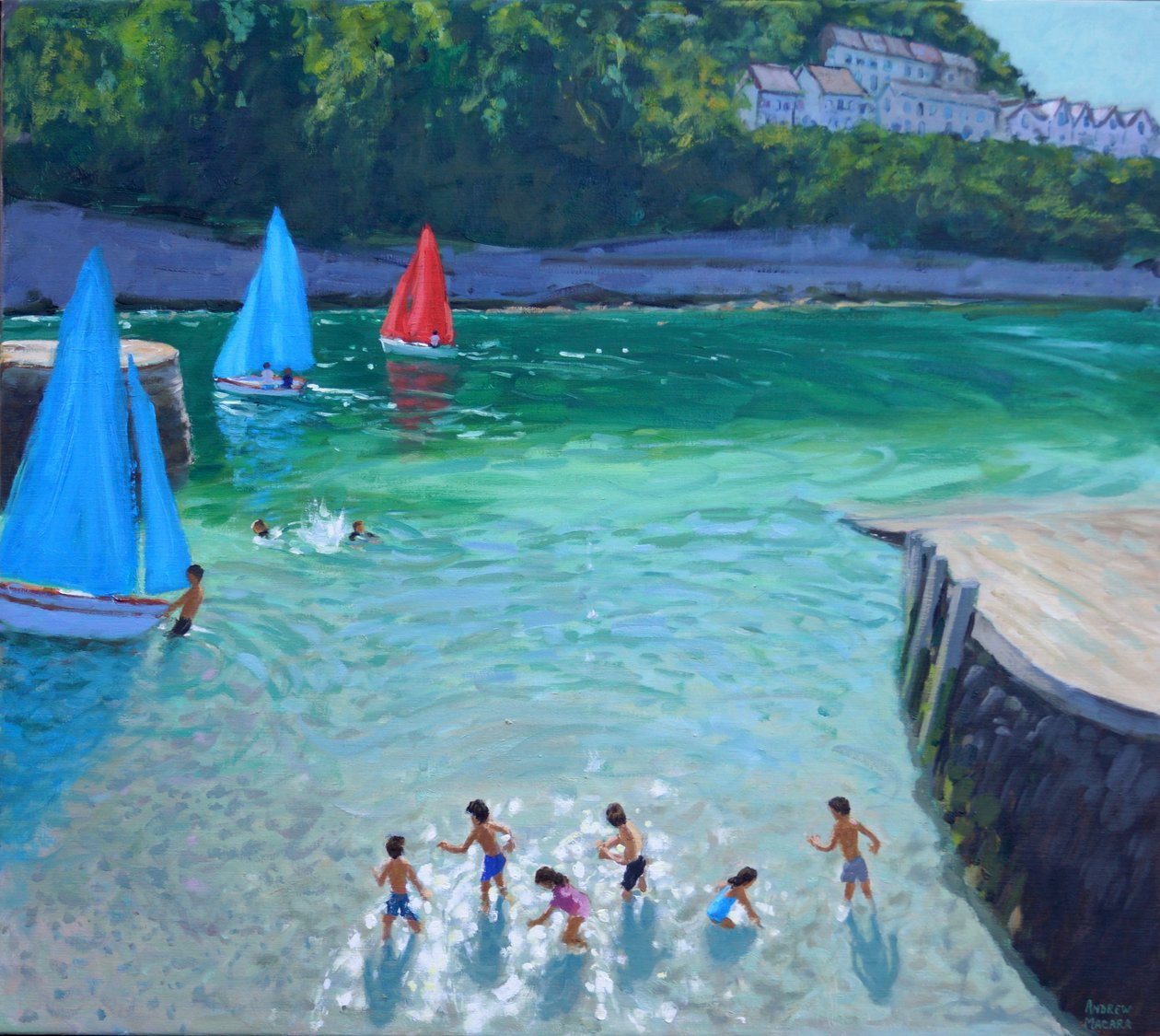 Pedras de desnatação, Looe, Cornualha, 2018 de Andrew Macara