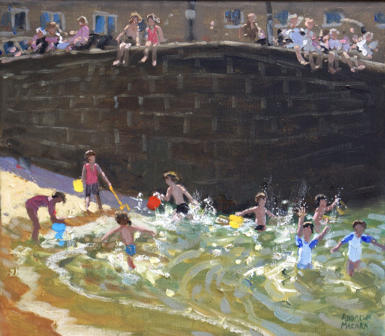 Espirrando em Tenby Harbour, 2016, de Andrew Macara