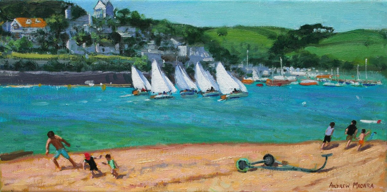 Regata de Verão, Salcombe, 2018 (óleo sobre tela) de Andrew Macara