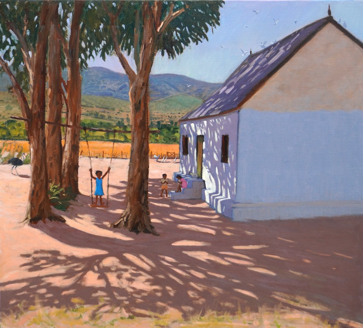 O baloiço, Klein (pequeno) Karoo, África do Sul, 2000 (óleo sobre tela) de Andrew Macara