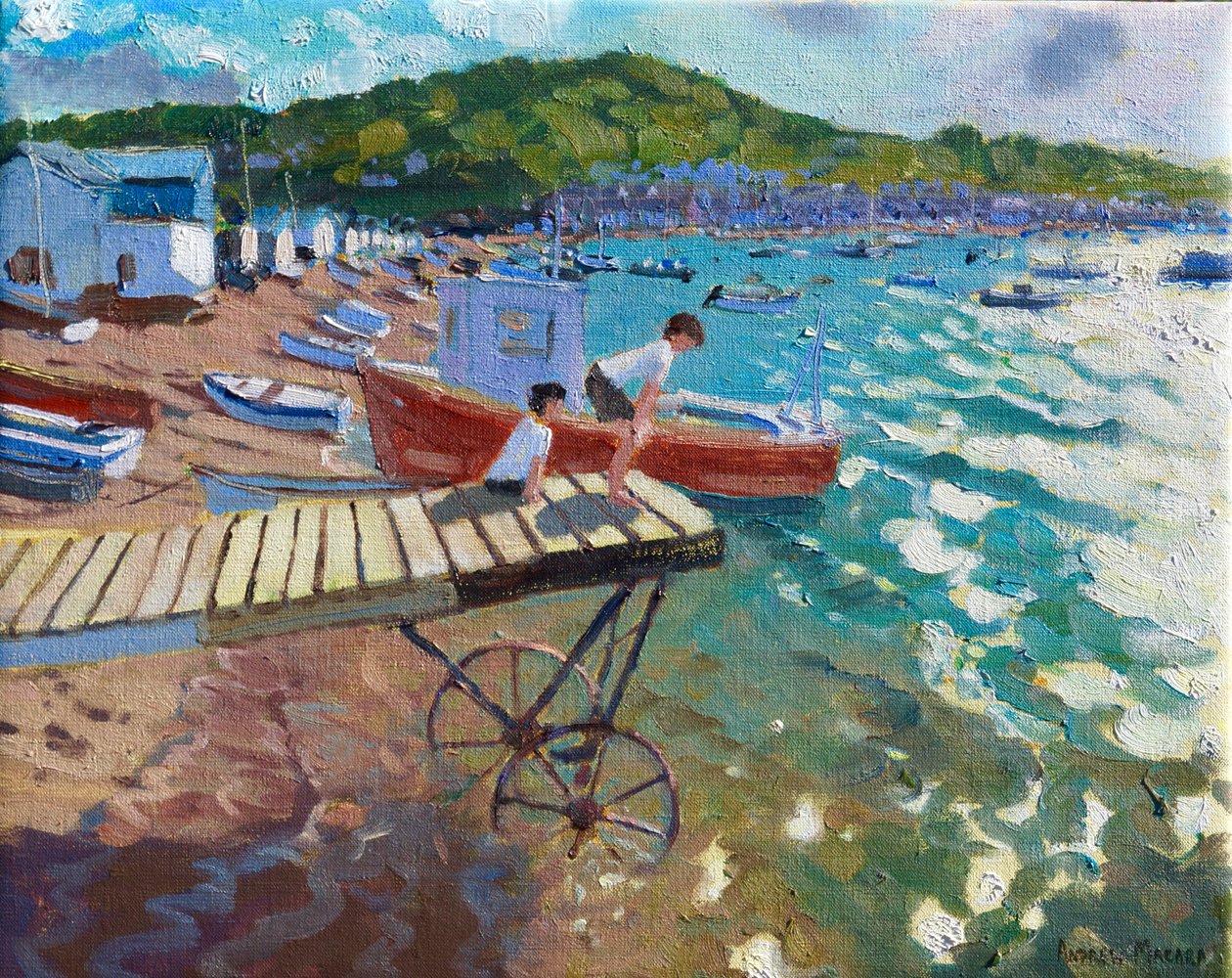 Dois meninos no cais, Teignmouth, 201516, de Andrew Macara