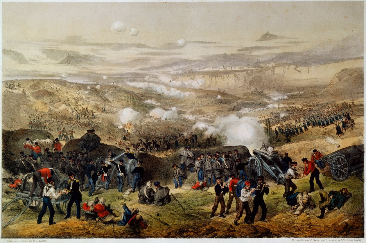 A Batalha de Inkerman em 5 de novembro de 1854, 1855. de Andrew Maclure