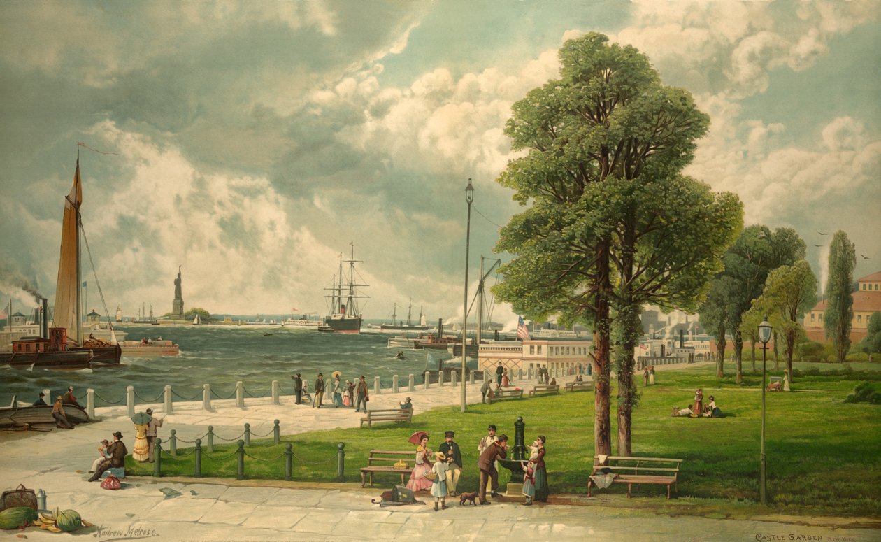 Castle Garden, Nova Iorque, pub. 1887. de Andrew Melrose