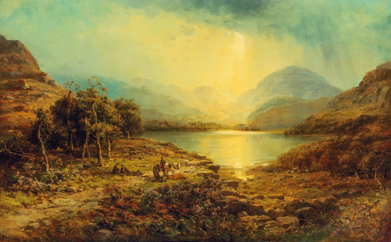 O Partido da Caça (óleo sobre tela) de Andrew Melrose