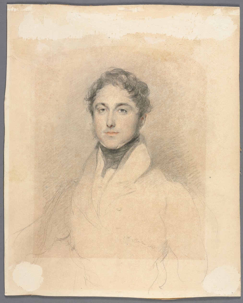 Retrato de um homem, 1828. de Andrew Morton