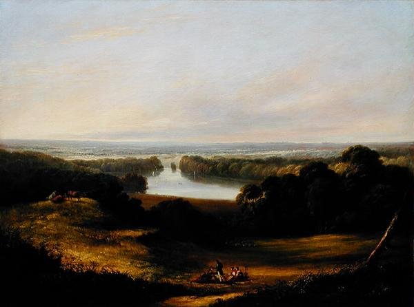 Vista de Froster Hill, Gloucestershire, Inglaterra (óleo sobre tela) de Andrew Richardson