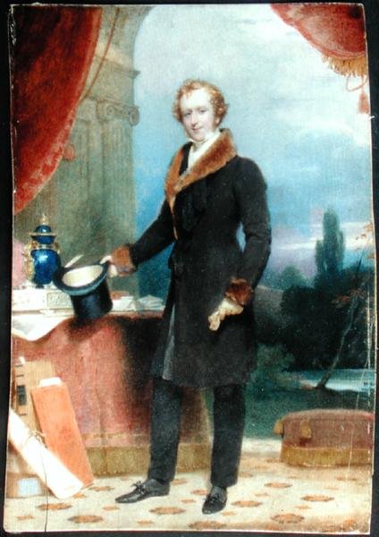 Retrato do Senhor Weymouth (aguarela em marfim) de Andrew Robertson
