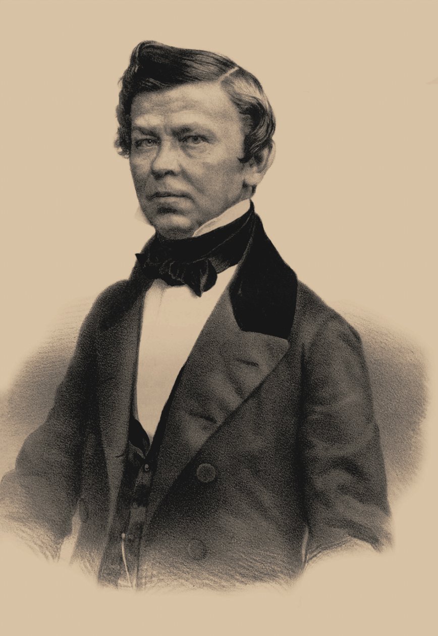 Retrato do poeta Vladimir Grigoryevich Benediktov 1807-1873, 1870 de Andrey Mikhaylovich Lushev