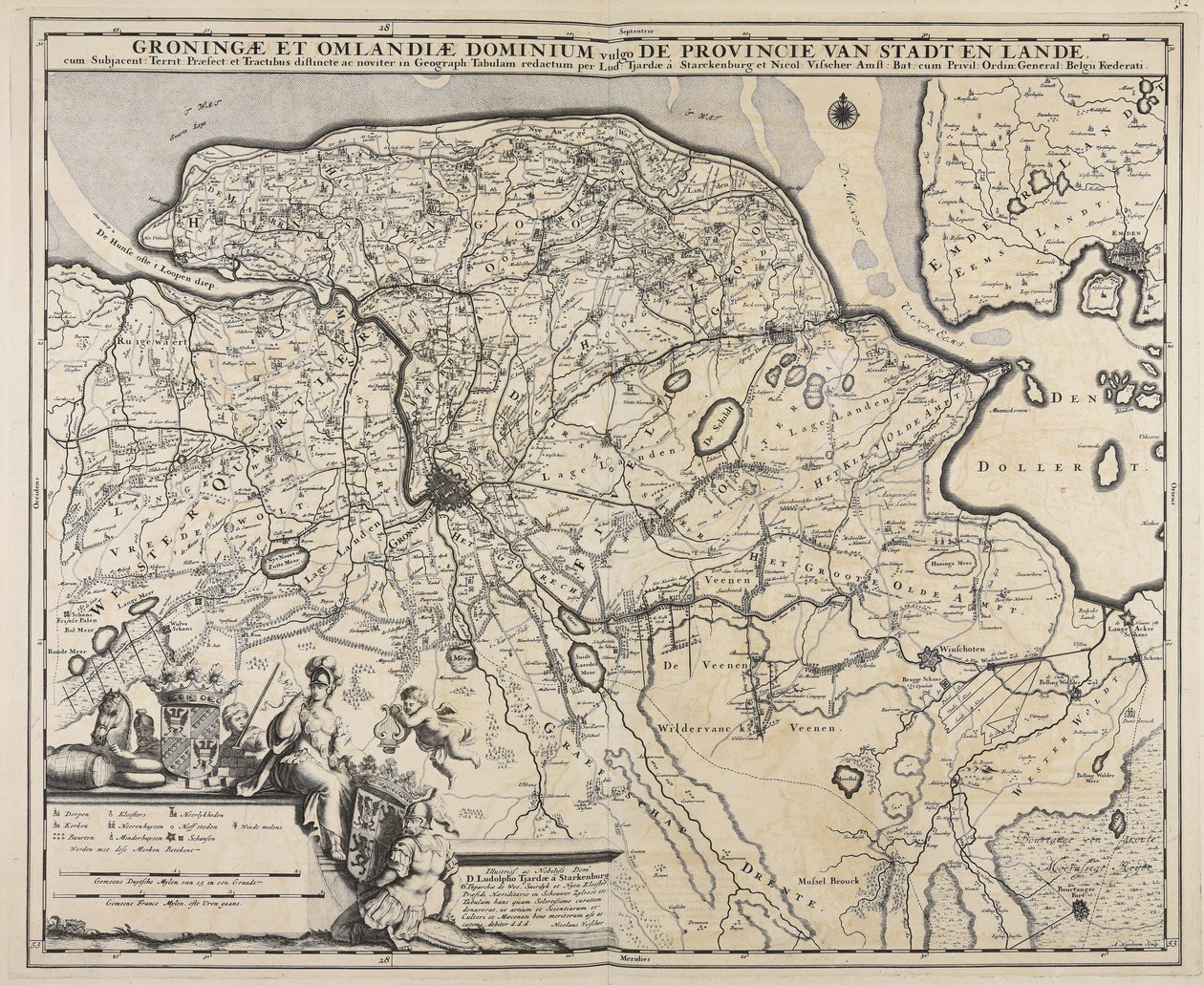 Groningae et Omlandiae dominium vulgo da Província de Stadt e Land de Andries Hogeboom