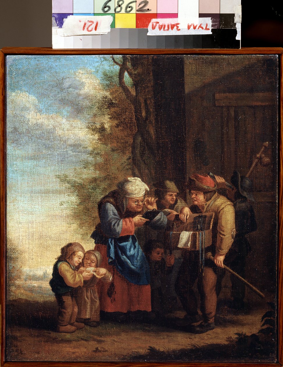 "Le vendeur de lunettes, ou alegorie de la Vue" (O Vendedor de Espectáculos. Eyesight (Da série The Five Senses) Peinture d