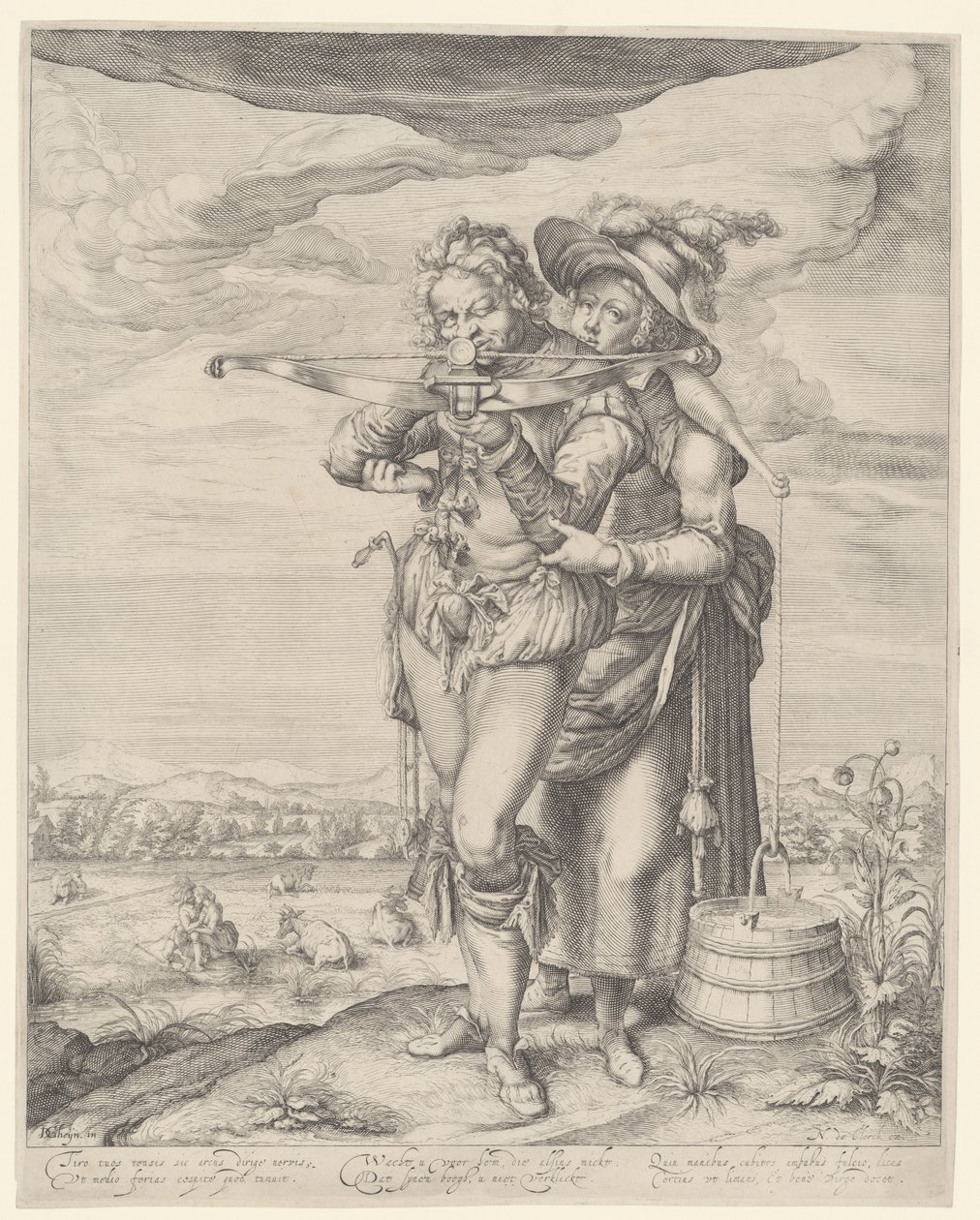 Sagitário e ordenhador de Andries Jacobsz. Stock (possibly)