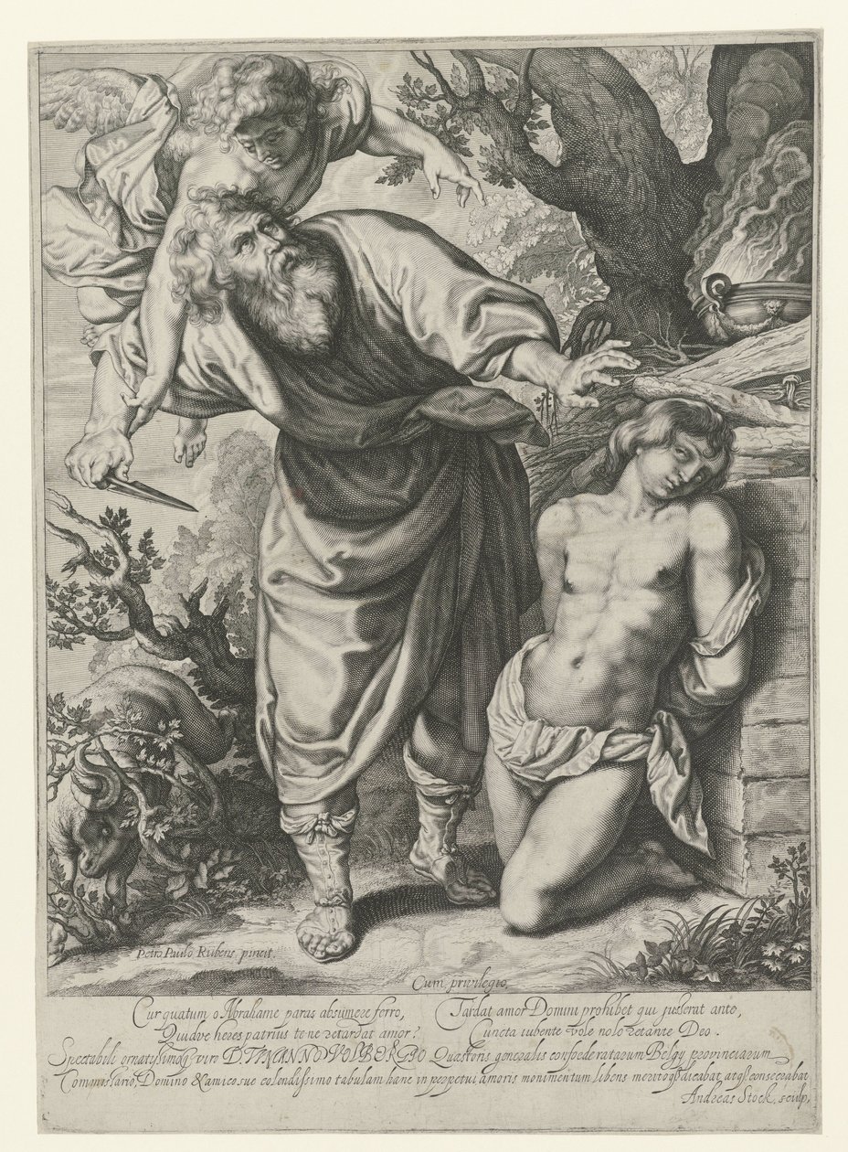 Sacrifício de Isaac de Andries Jacobsz. Stock