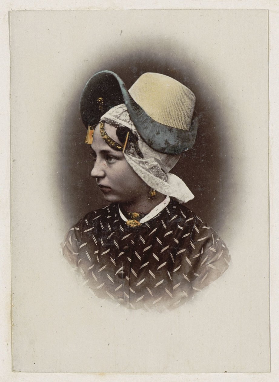 Retrato de uma mulher no traje da Holanda do Norte
Holländska Skönheter! (título sobre o objecto) de Andries Jager