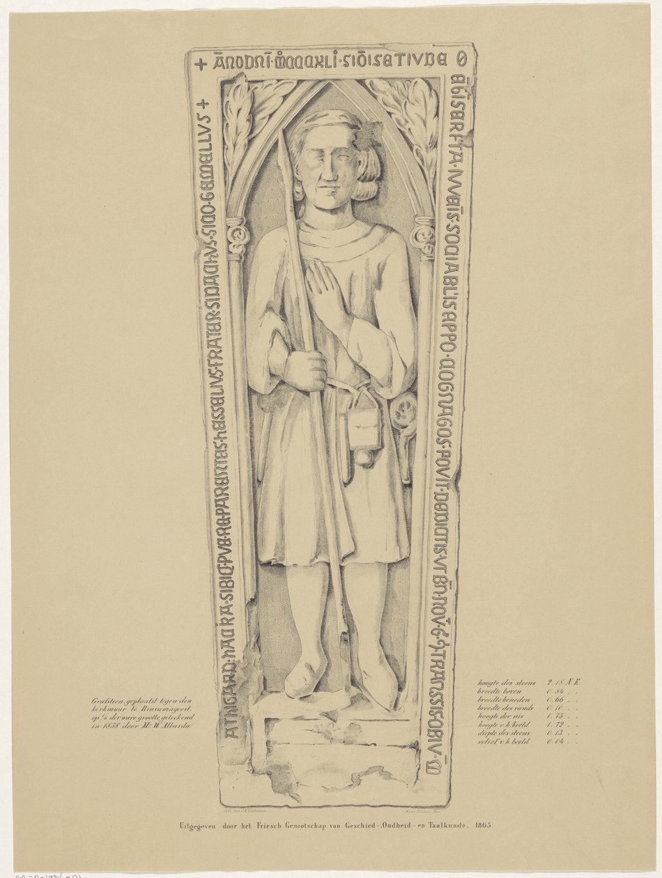 Lápide na igreja de Rinsumageest de Andries van Calfsbeek