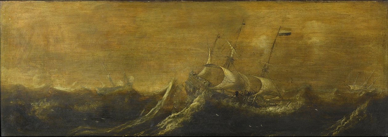 Navios numa tempestade de Andries van Eertvelt