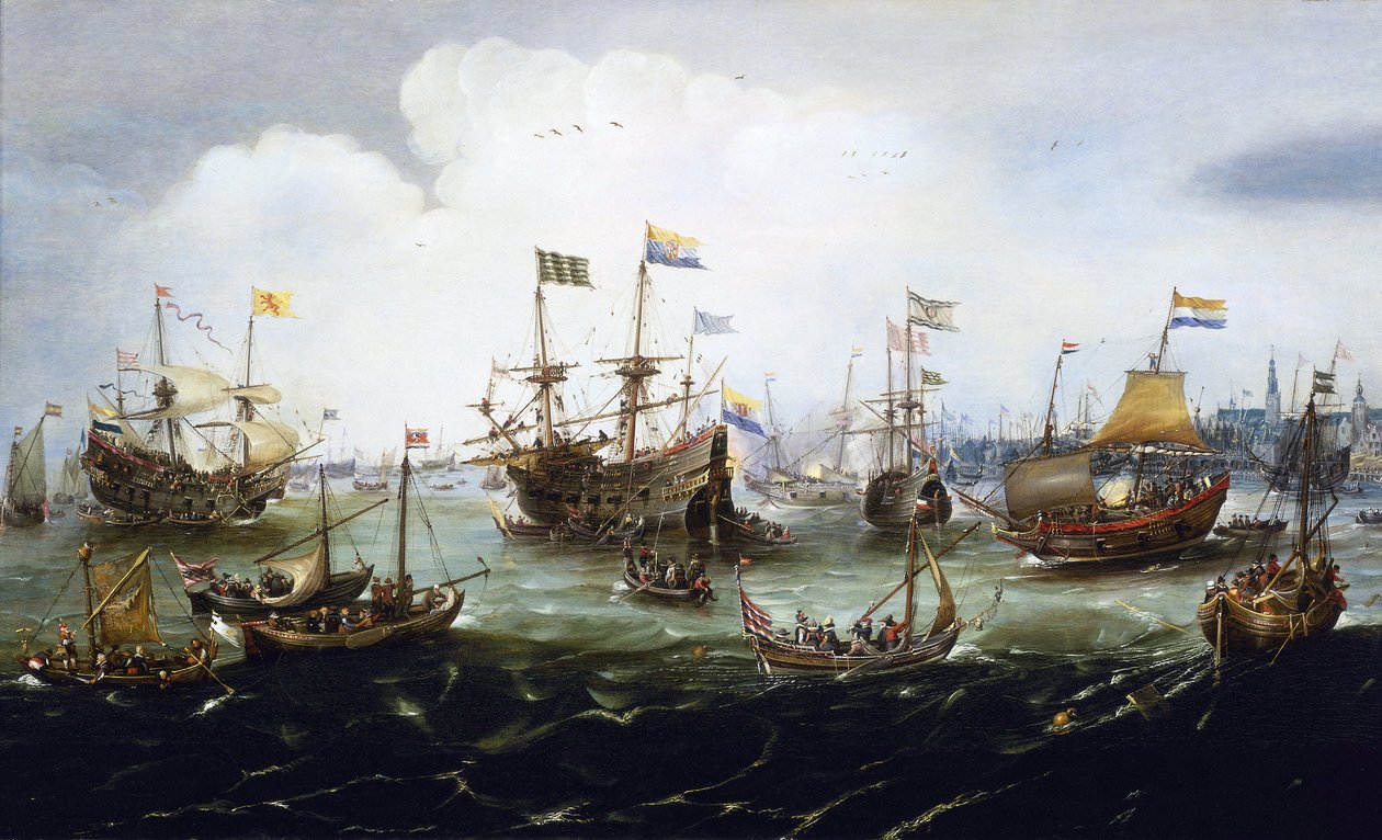 Regresso da frota holandesa, 1 de maio de Andries van Eertvelt