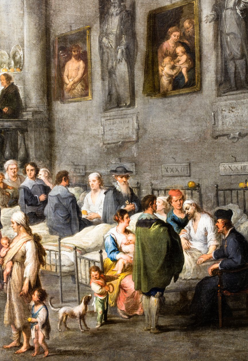 Assistência aos doentes, cerca de 1640 (óleo sobre tela) de Andries van & Wael Cornelis de (1592 1667) Eertvelt
