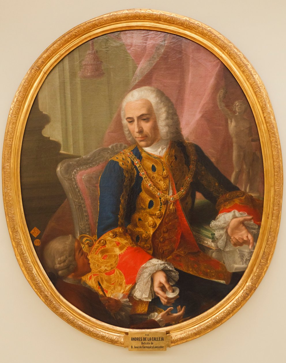 Retrato de Don José de Carvajal y Lancaster com a criança, Mariano Sanchez, 1754 de Andrés de la Calleja