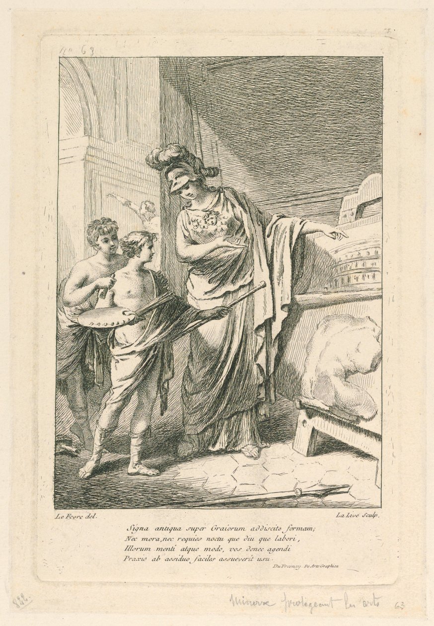 Minerva Protegendo as Artes de Ange Laurent de Lalive de Jully